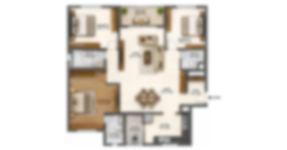 Godrej Navi Mumbai 3 BHK Floor Plan